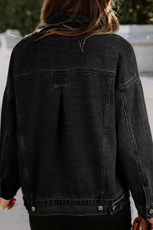 casual-raw-trim-long-sleeve-single-breasted-button-denim-jacket