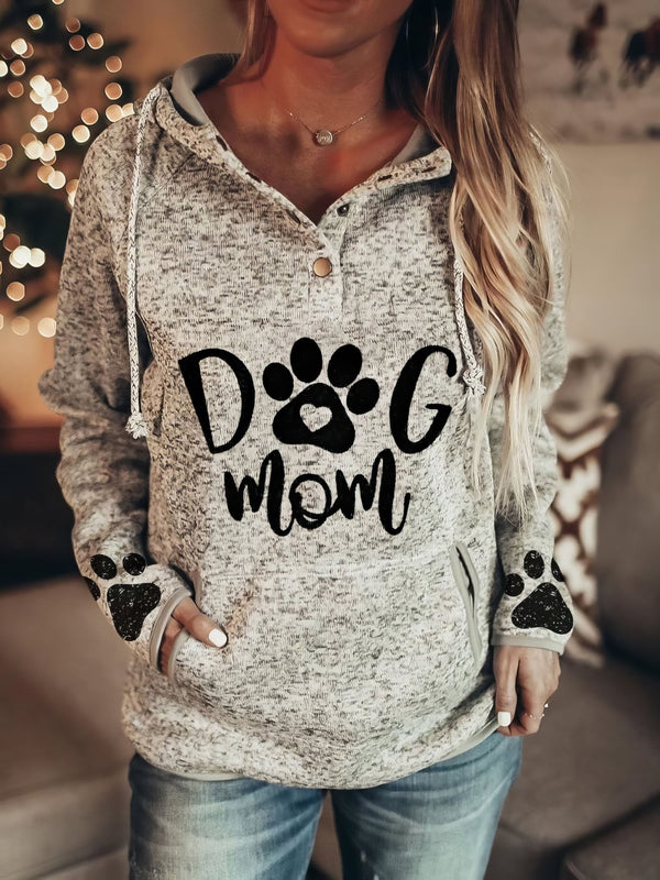 womens-hoodies-animal-paw-print-pullover-button-hoodie