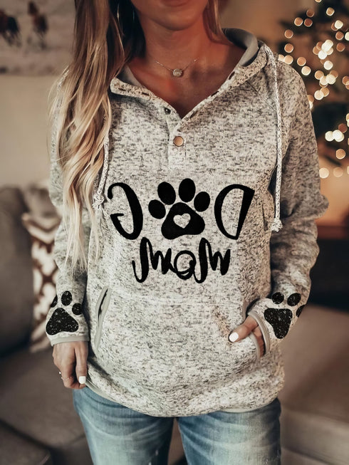 womens-hoodies-animal-paw-print-pullover-button-hoodie