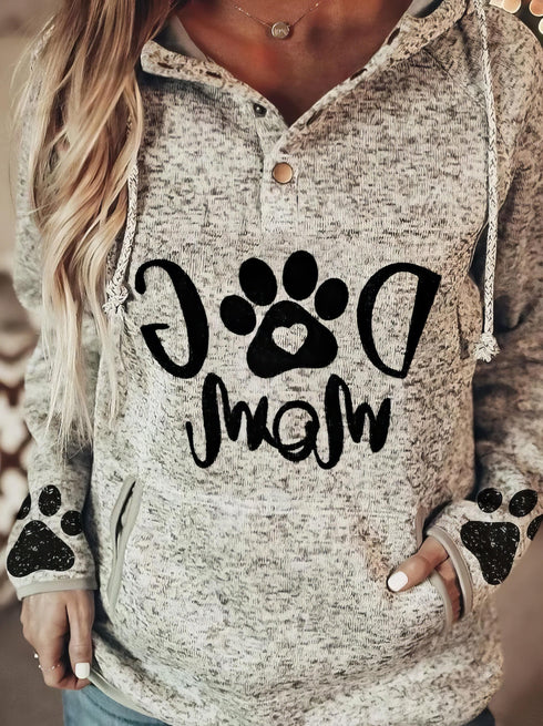 womens-hoodies-animal-paw-print-pullover-button-hoodie