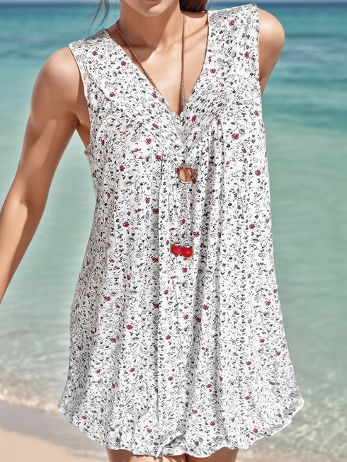 floral-print-v-neck-sleeveless-vest