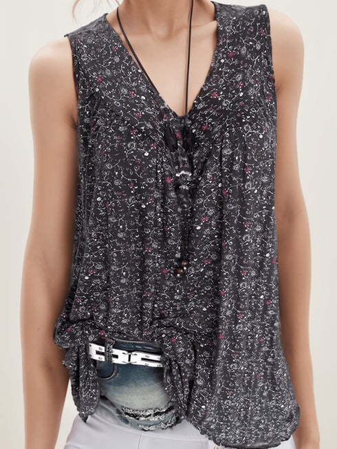 floral-print-v-neck-sleeveless-vest