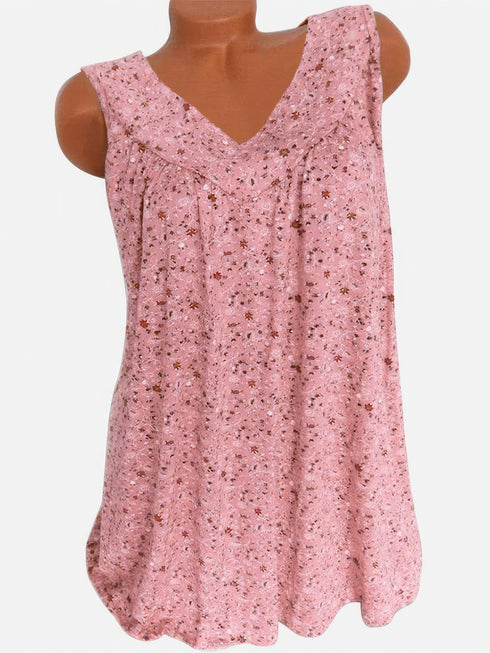 floral-print-v-neck-sleeveless-vest
