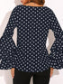womens-blouses-dot-print-flared-sleeve-chiffon-blouse