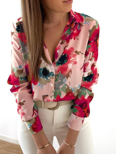 womens-blouses-ink-flower-lapel-long-sleeve-blouse