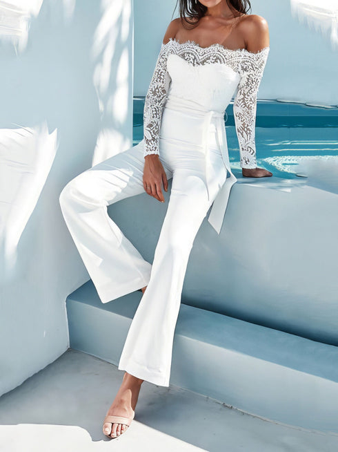 womens-jumpsuits-one-word-collar-lace-panel-long-sleeve-jumpsuit