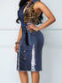 v-neck-high-elastic-leopard-print-stitching-washed-ripped-denim-dress