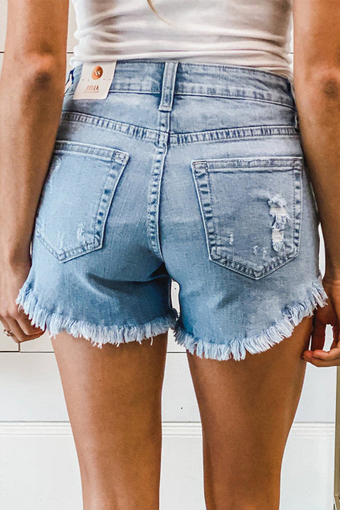 high-waist-plus-size-ripped-denim-shorts
