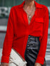 Elegant Lapel Collared Long Sleeve Blouse for Women