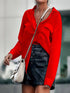 Elegant Lapel Collared Long Sleeve Blouse for Women