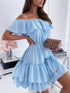 one-neck-off-shoulder-ruffled-dress