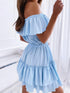 one-neck-off-shoulder-ruffled-dress