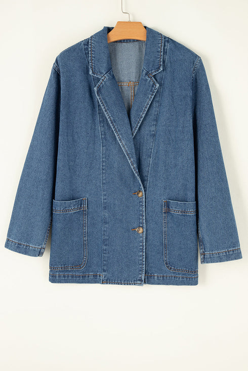 vintage-ripped-raw-hem-flap-pockets-long-sleeve-denim-jacket