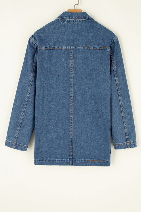vintage-ripped-raw-hem-flap-pockets-long-sleeve-denim-jacket