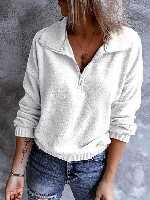 womens-hoodies-polar-fleece-stand-collar-zipper-long-sleeves-hoodie