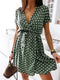 polka-dot-short-sleeve-v-neck-mini-dress