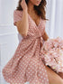 polka-dot-short-sleeve-v-neck-mini-dress