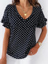 dot-print-short-sleeve-v-neck-t-shirt