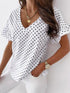 dot-print-short-sleeve-v-neck-t-shirt