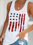 red-star-stripe-print-round-neck-sleeveless-tank-tops