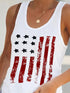 red-star-stripe-print-round-neck-sleeveless-tank-tops