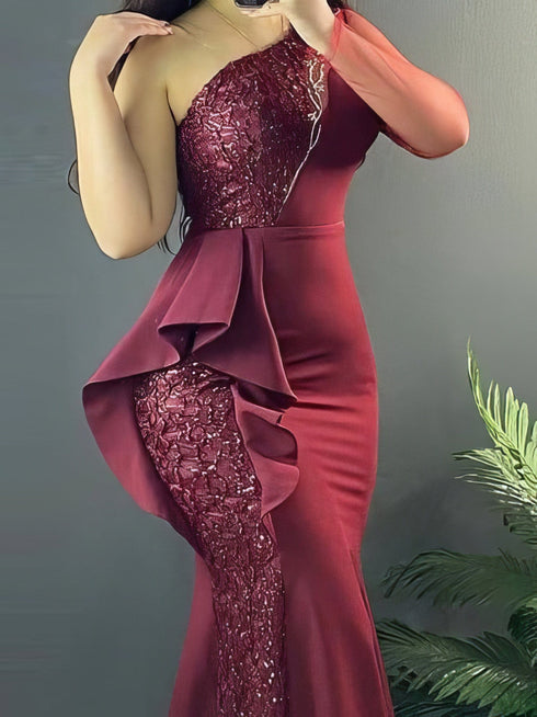 womens-dresses-one-shoulder-sequin-panel-ruffle-dress