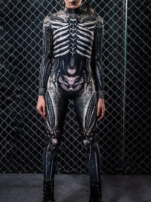 womens-jumpsuits-human-skeleton-print-long-sleeve-slim-fit-jumpsuit