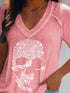 skull-print-deep-v-neck-pullover-t-shirt