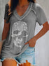 skull-print-deep-v-neck-pullover-t-shirt