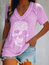 skull-print-deep-v-neck-pullover-t-shirt