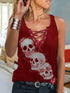 v-neck-sleeveless-skull-print-tank-tops