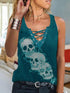 v-neck-sleeveless-skull-print-tank-tops