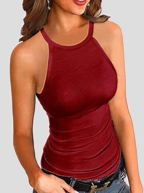 slim-fit-solid-halter-sleeveless-vest