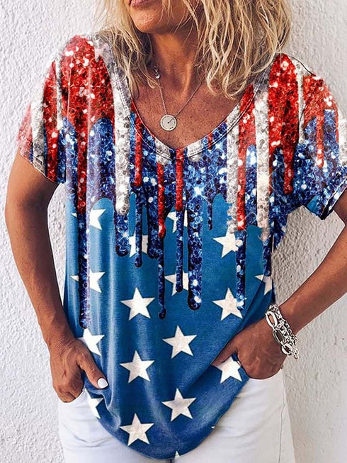 womens-t-shirts-v-neck-star-stripe-print-short-sleeve-t-shirt