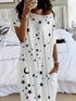 star-and-moon-print-short-sleeve-maxi-dress