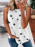 star-print-sleeveless-pullover-racer-top