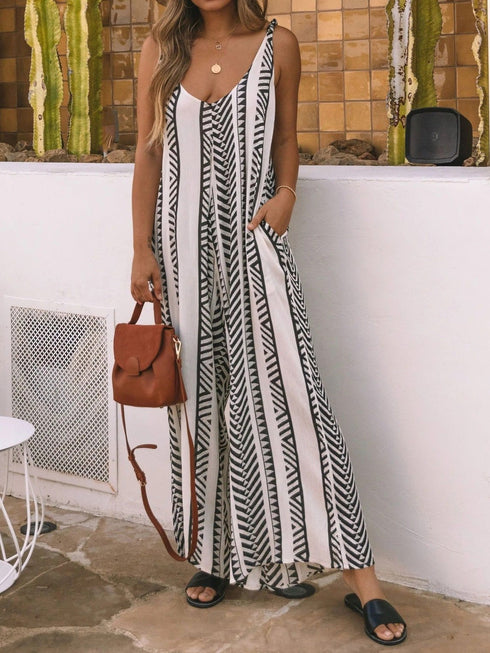 womens-jumpsuits-loose-stripe-print-pocket-jumpsuit