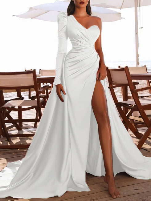 womens-dresses-long-sleeve-one-shoulder-high-slit-party-evening-dress
