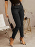 womens-pants-low-waist-buttoned-solid-color-leggings