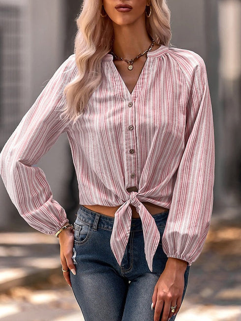 womens-blouses-fashion-slim-v-neck-stripe-long-sleeve-blouse