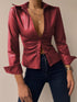 womens-blouses-v-neck-button-long-sleeve-pu-leather-blouse