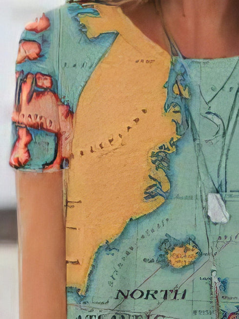 loose-map-print-short-sleeved-t-shirt
