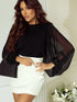 women-s-blouses-loose-elegant-round-neck-mid-sleeved-chiffon-blouse