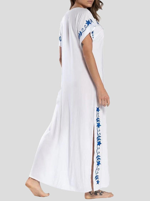 womens-dresses-loose-v-neck-vintage-print-slit-maxi-dress