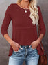 womens-t-shirts-waffle-round-neck-long-sleeve-t-shirts