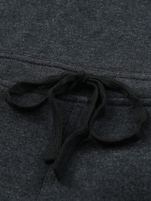 Vintage Gray Washed Drawstring Short Dungarees