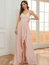 A-Line Chiffon Bridesmaid Gown with Ruffle Detail