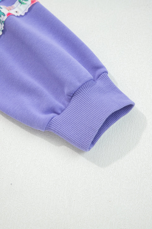 floral patched sweatshirt