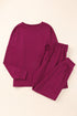 women-solid-color-long-sleeve-long-pants-pajamas-set