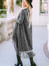 black-fringed-hem-pocketed-open-cardigan